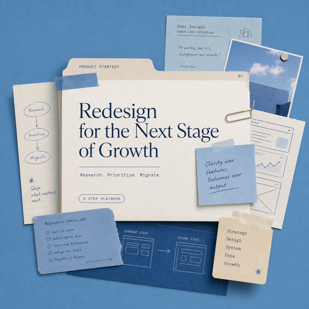 Product Redesign Strategy for High Growth Startups: 9 Steps to Research, Prioritize Features and Migrate